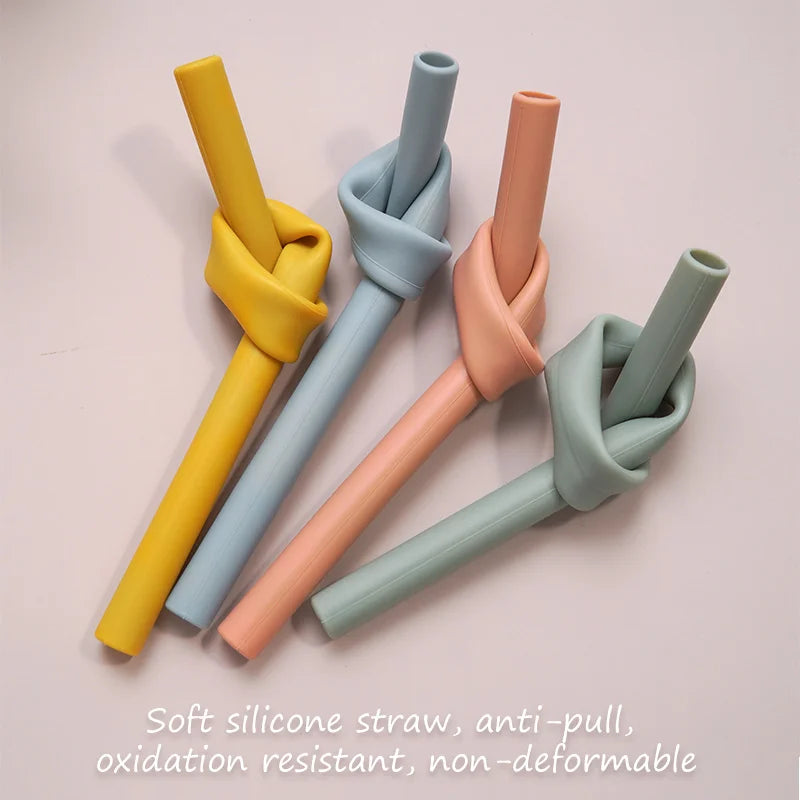Palhinhas Reutilizáveis em Silicone – Cores Suaves
