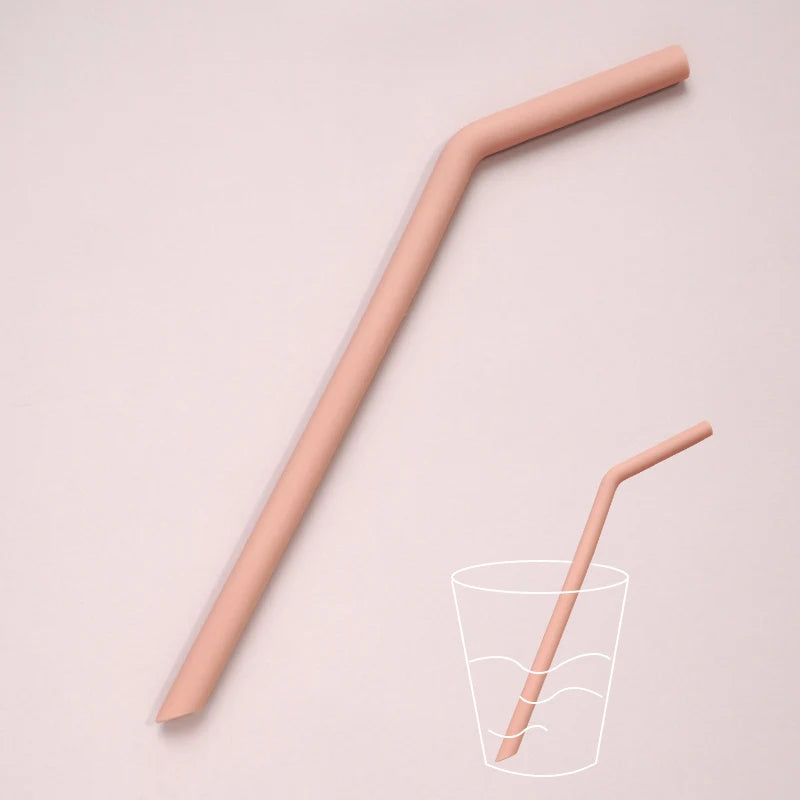 Palhinhas Reutilizáveis em Silicone – Cores Suaves