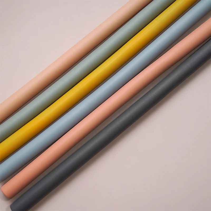 Palhinhas Reutilizáveis em Silicone – Cores Suaves