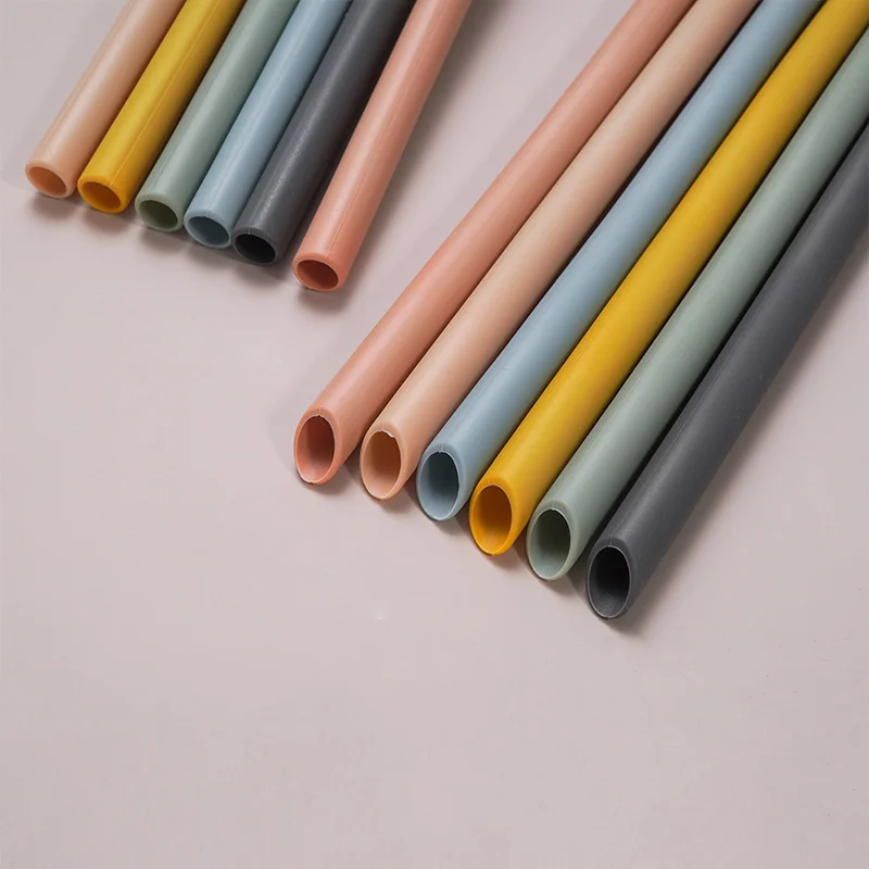Palhinhas Reutilizáveis em Silicone – Cores Suaves
