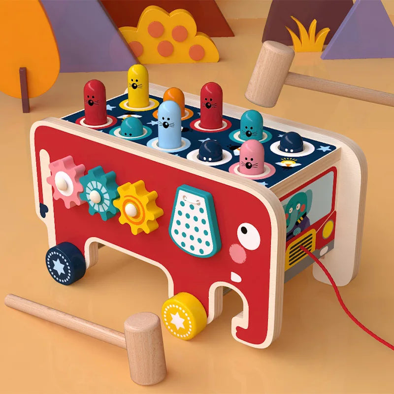Autocarro Toupeira – Jogo de Martelar com Engrenagens