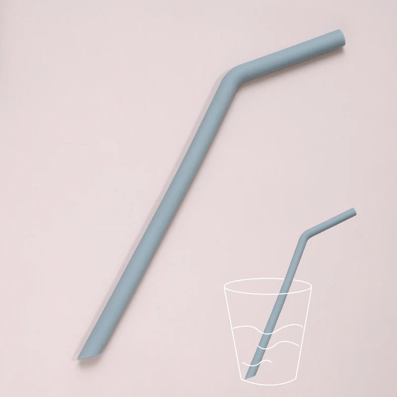 Palhinhas Reutilizáveis em Silicone – Cores Suaves