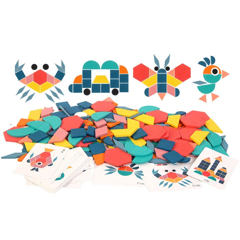 Formas & Fantasia – Puzzle Criativo com Peças Geométricas