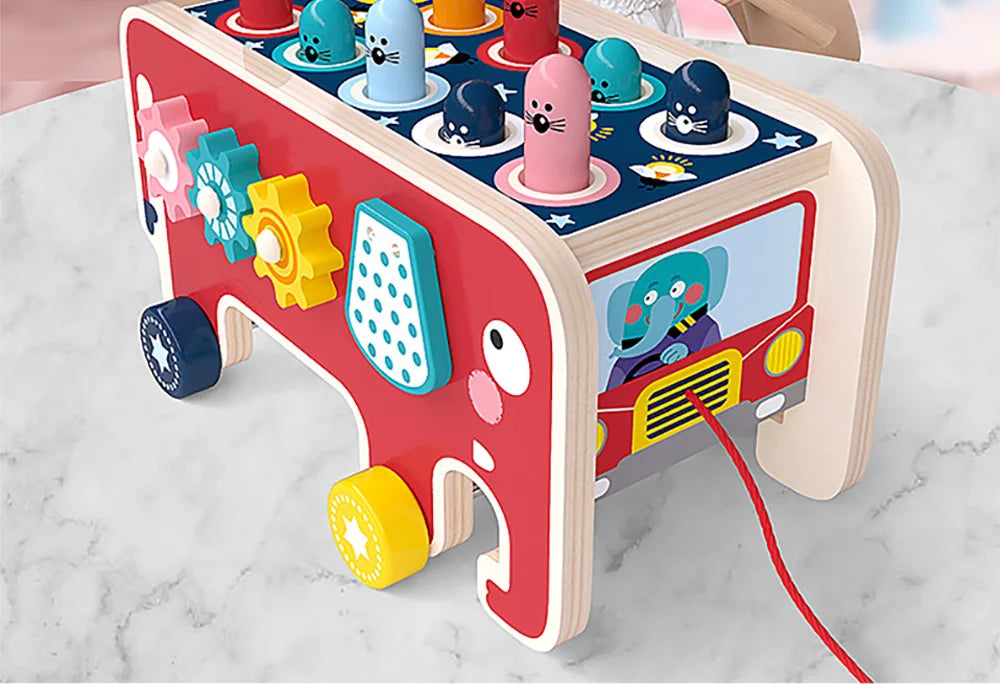 Autocarro Toupeira – Jogo de Martelar com Engrenagens