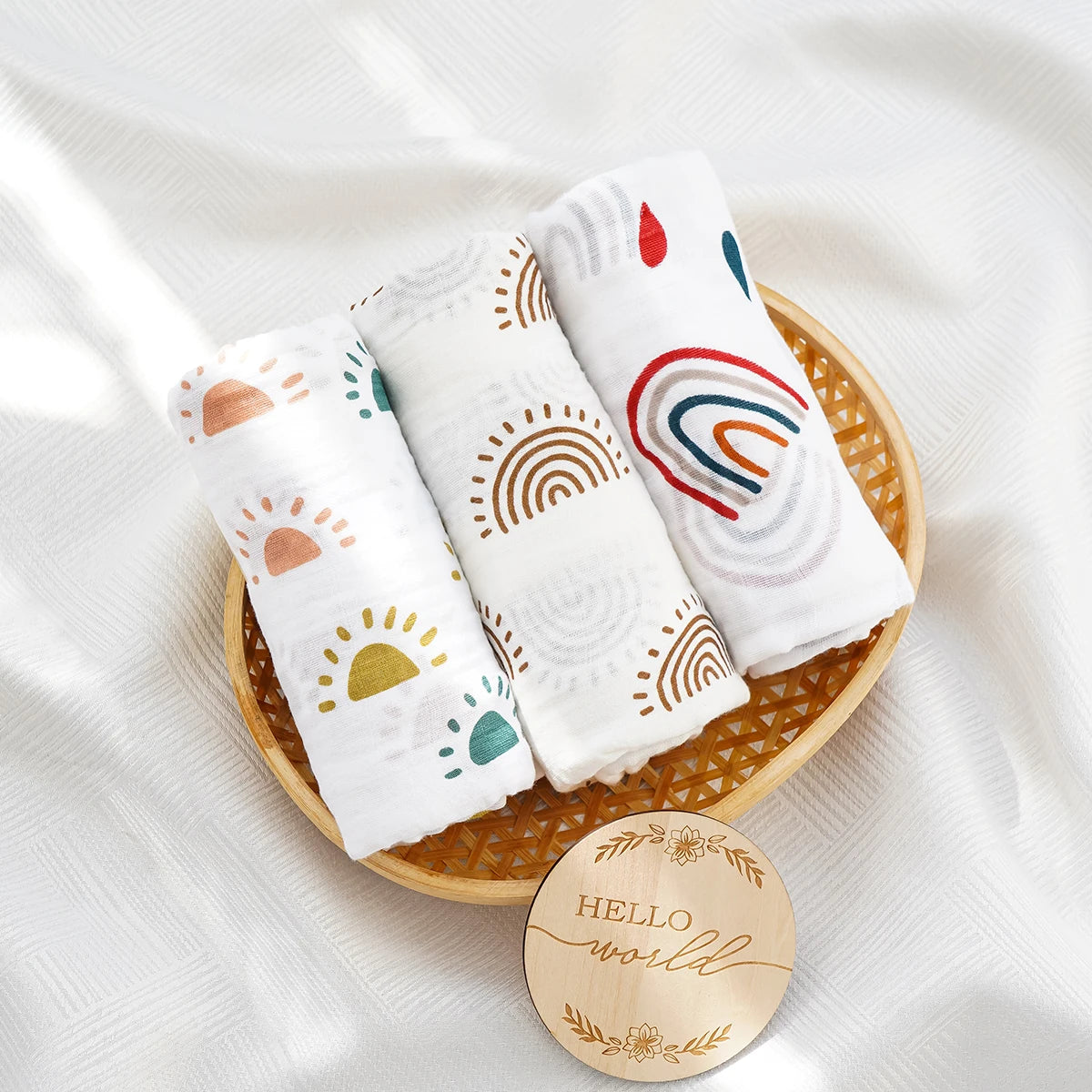 Swaddles – Conjuntos de 3 fraldas 100% algodão