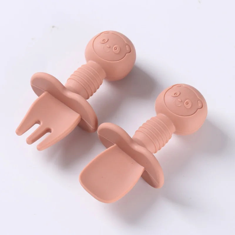 Talheres em Silicone para Bebé
