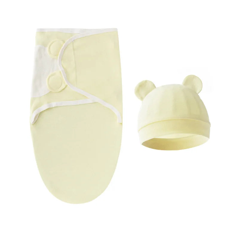 Swaddle ajustável com gorro – Conjunto para recém-nascidos