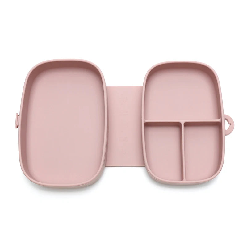 Lancheira Infantil em Silicone com Tampa Hermética – 3 Divisórias