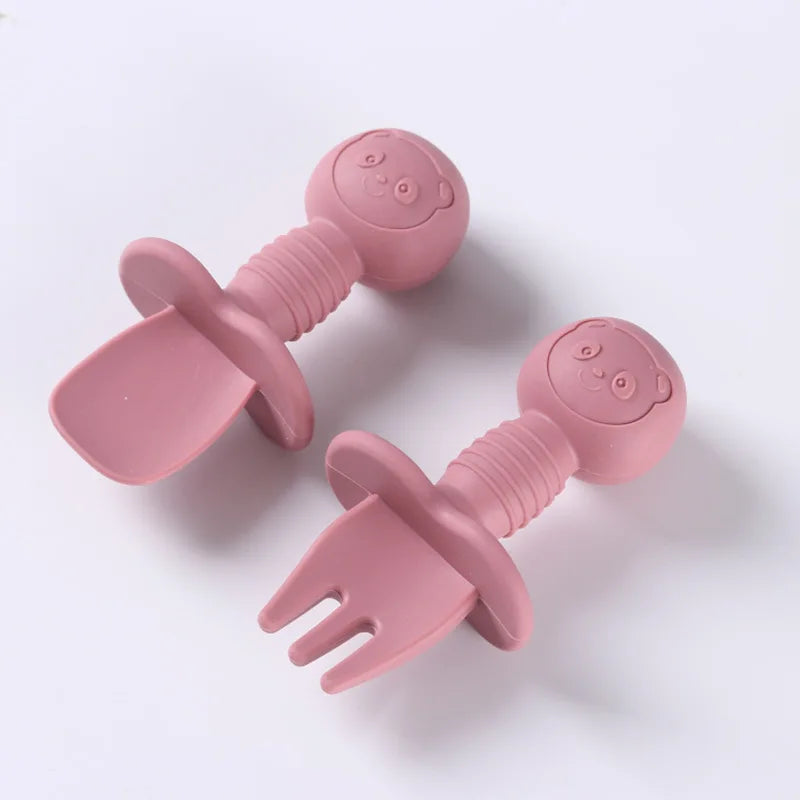 Talheres em Silicone para Bebé