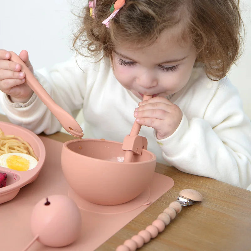 Palhinha de Silicone Alimentar Ajustável e Dobrável