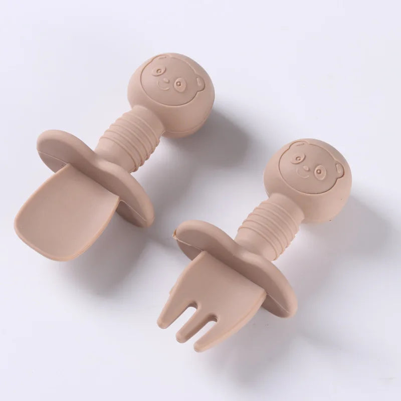 Talheres em Silicone para Bebé