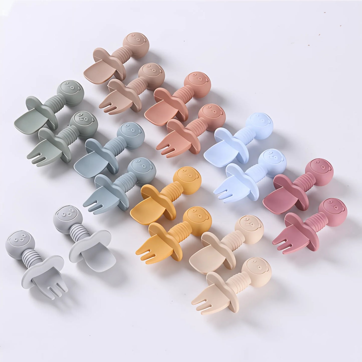 Talheres em Silicone para Bebé