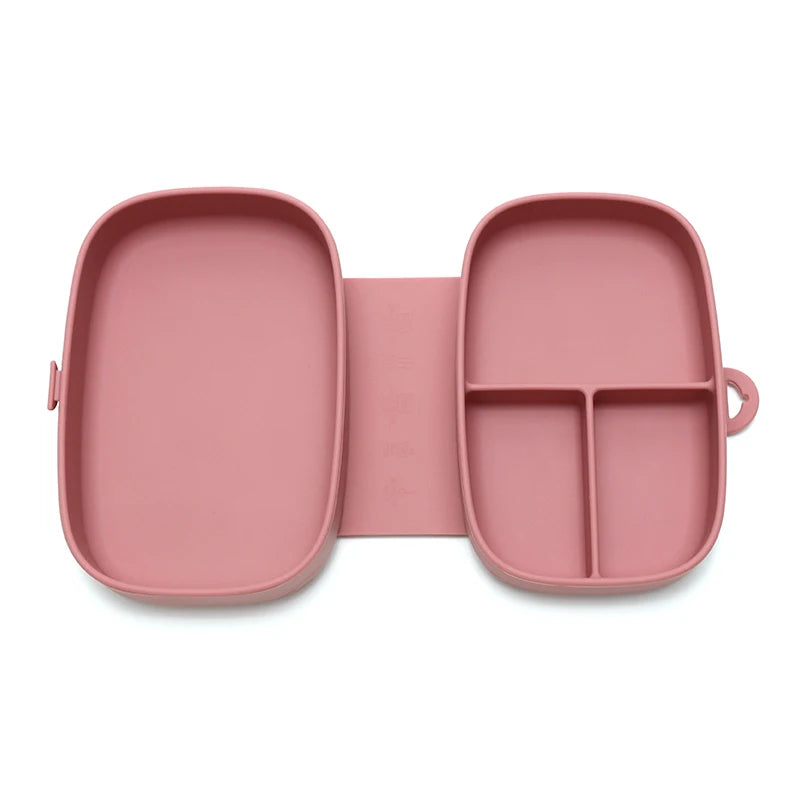 Lancheira Infantil em Silicone com Tampa Hermética – 3 Divisórias