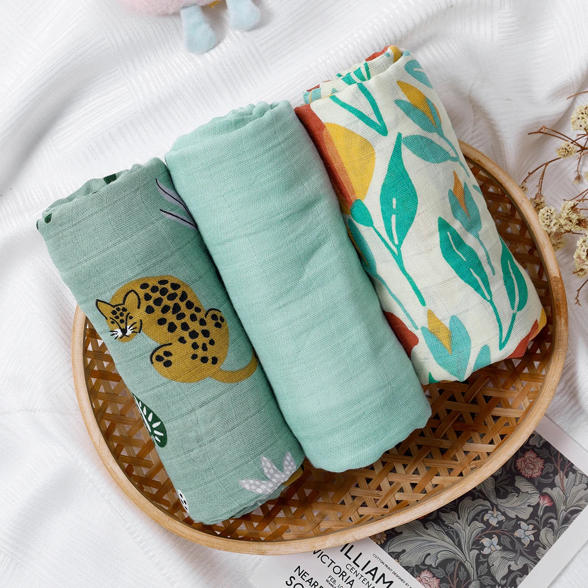 Swaddle muselina – Conjunto 3 peças