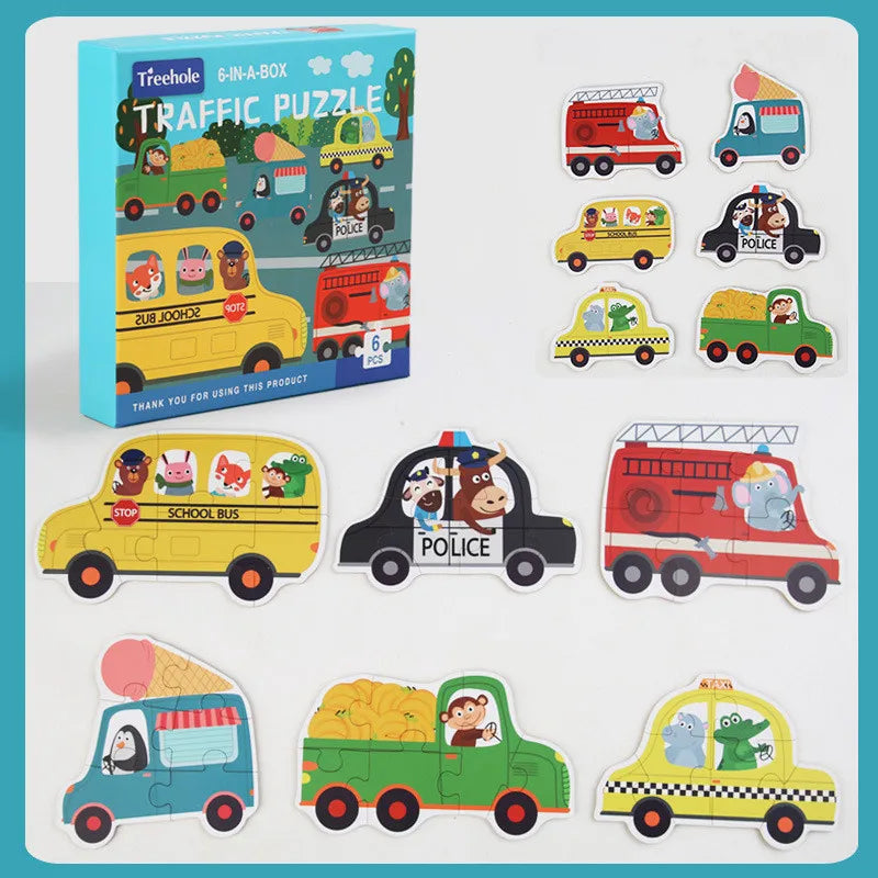 Traffic Puzzle – Veículos (6 em 1)