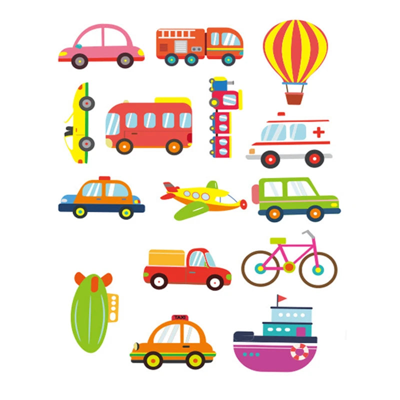 Conjunto Educativo de Brinquedos de Banho – Puzzle EVA Veículos