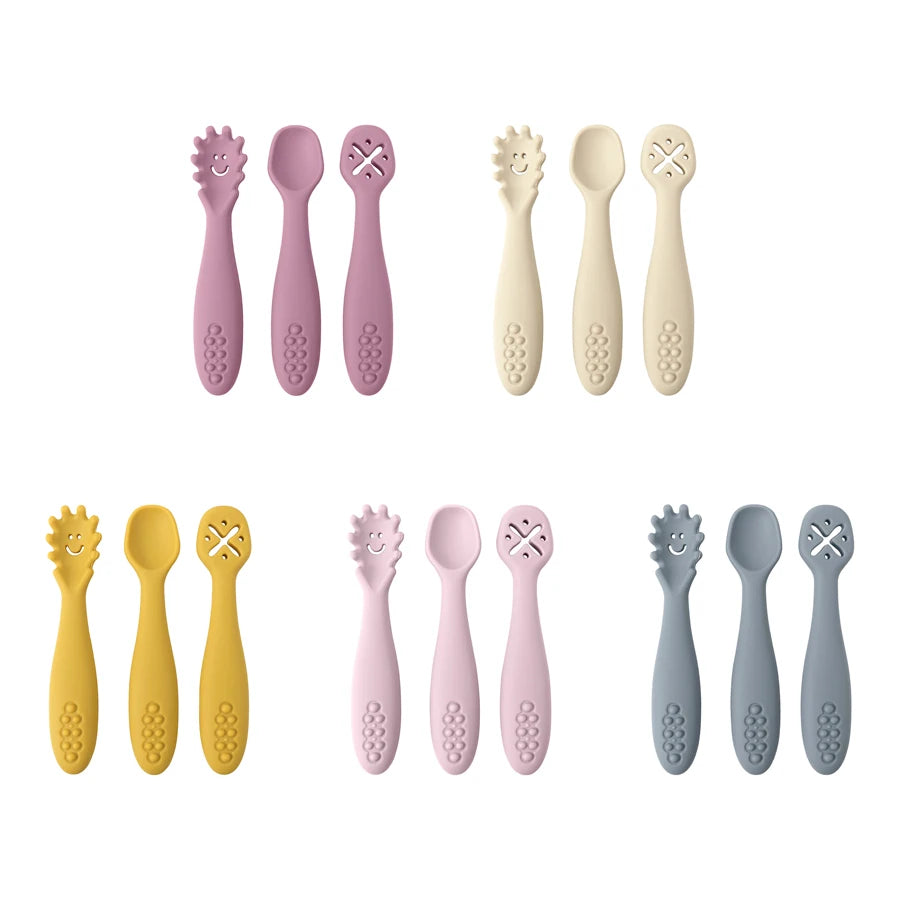 Conjunto de Colheres em Silicone Alimentar