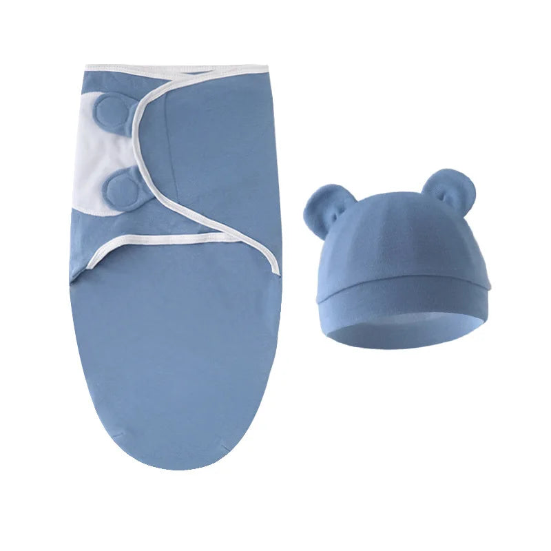 Swaddle ajustável com gorro – Conjunto para recém-nascidos