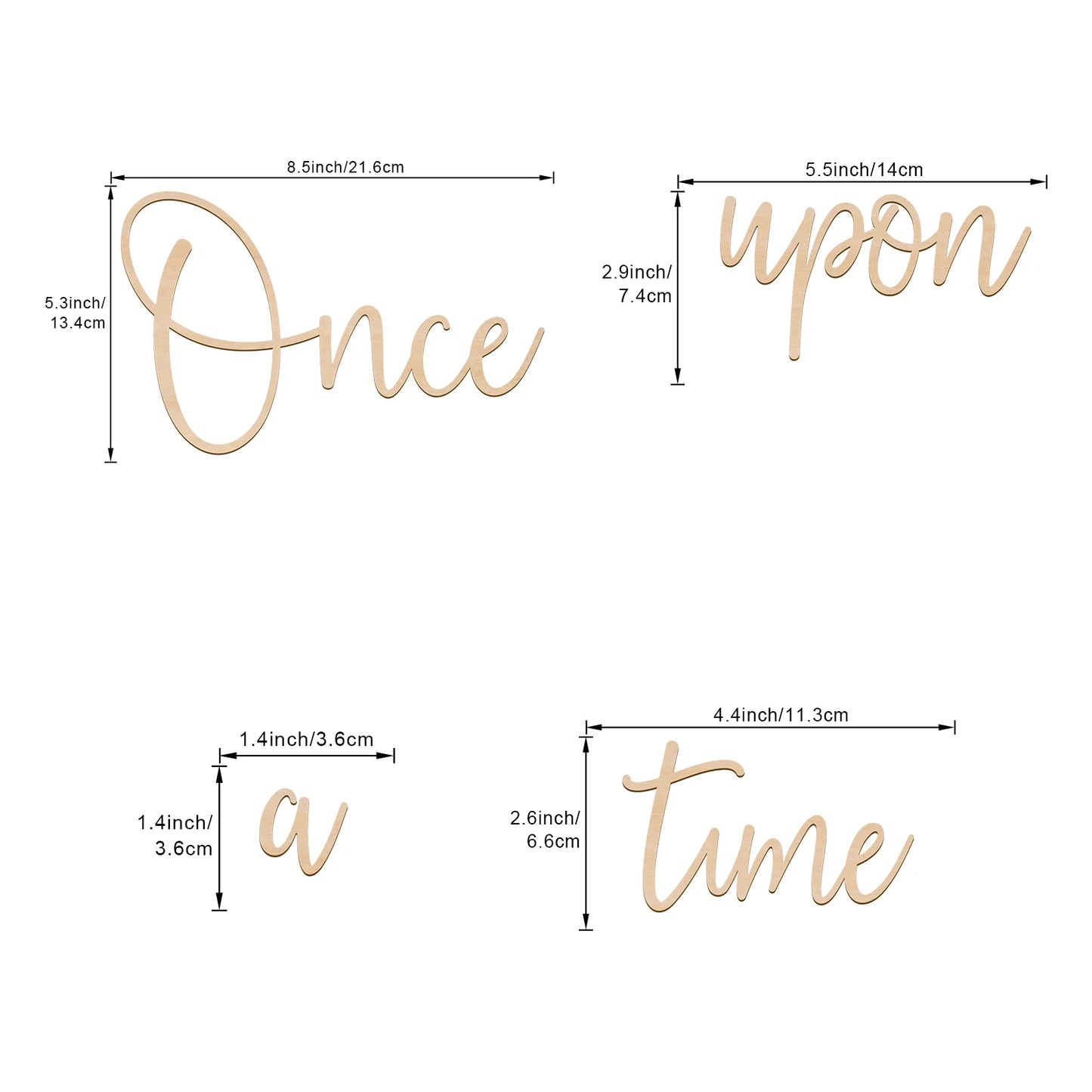 Once upon a time - Lettering em madeira