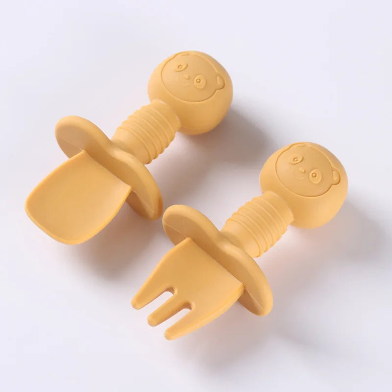 Talheres em Silicone para Bebé