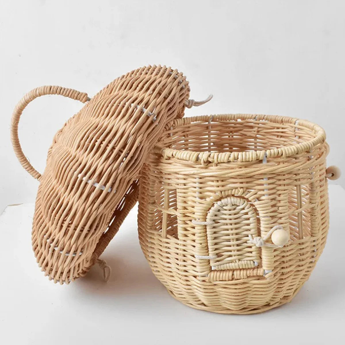 Cesta Cogumelo em Vime – Feita à Mão