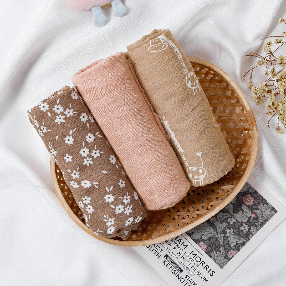 Swaddle muselina – Conjunto 3 peças
