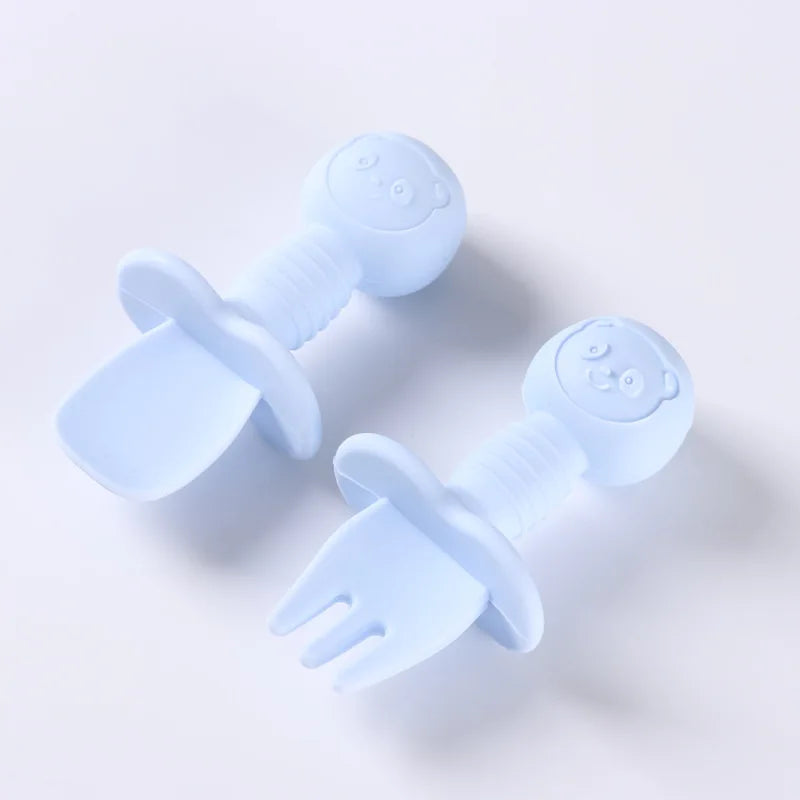 Talheres em Silicone para Bebé