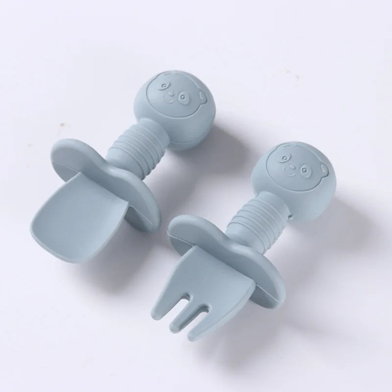 Talheres em Silicone para Bebé
