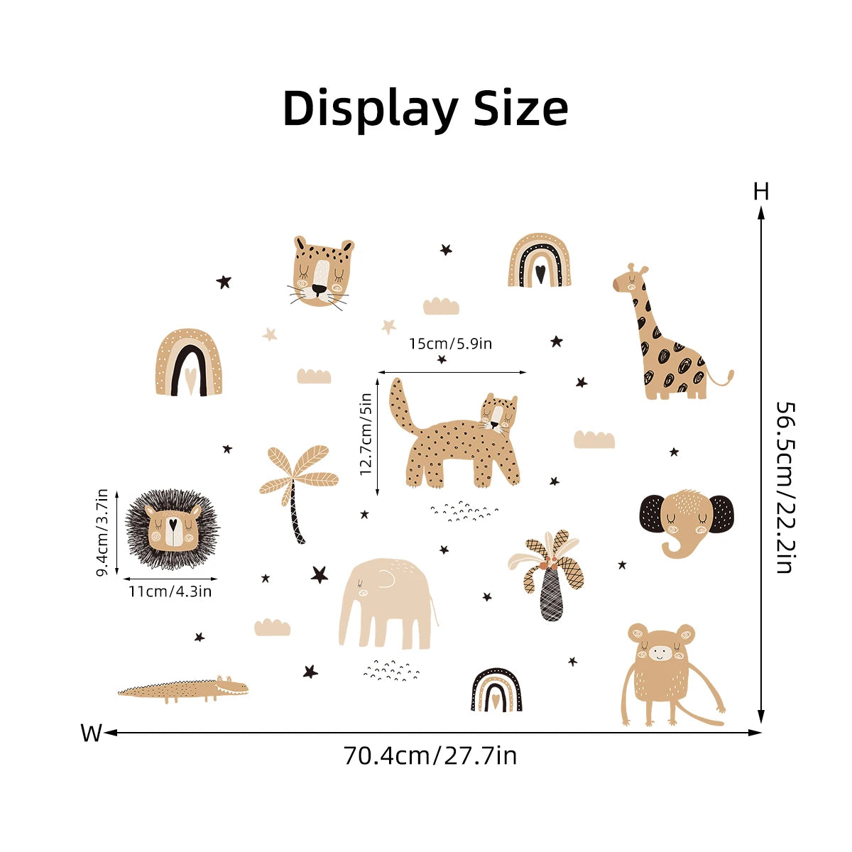 Adesivo de Parede Infantil - Animais da Selva