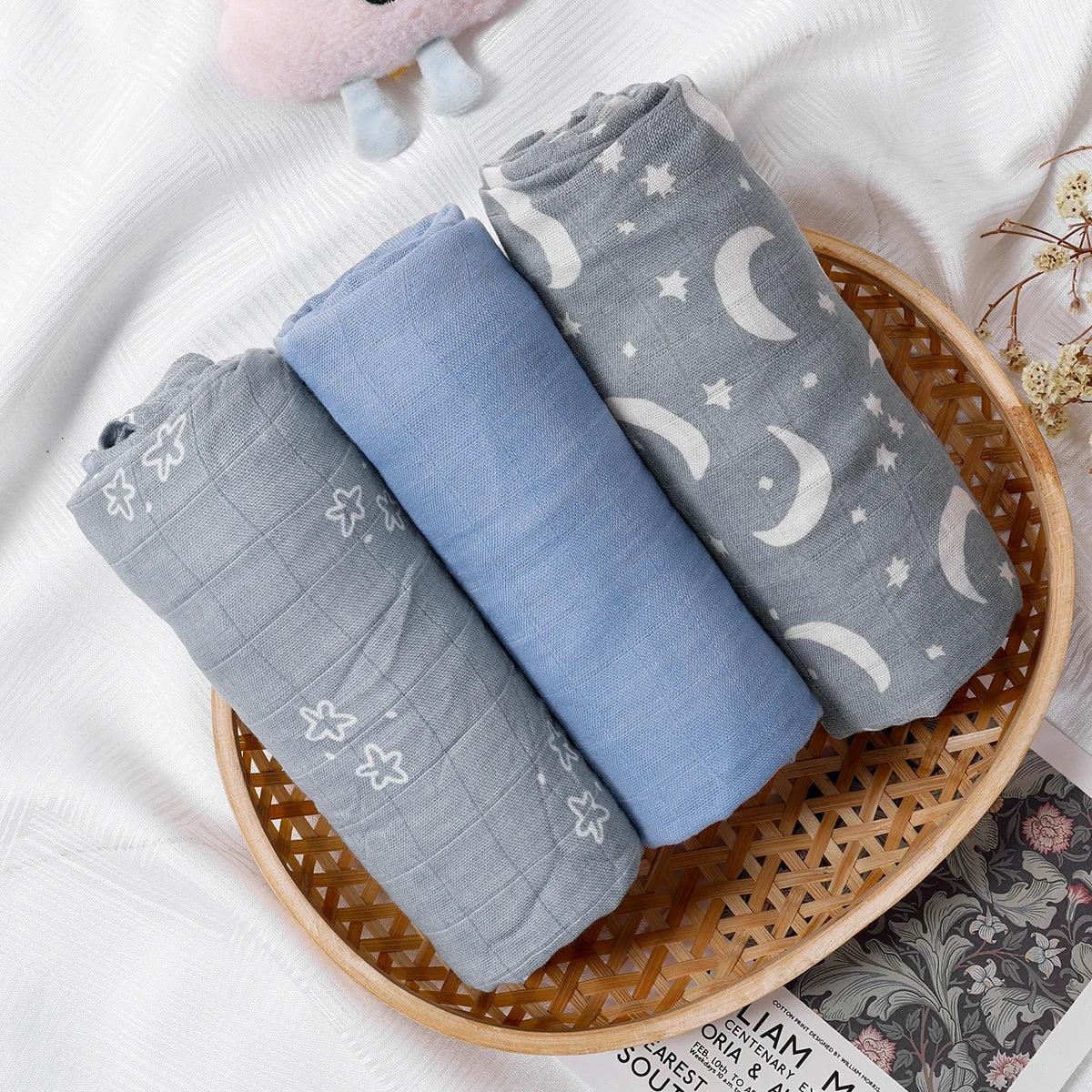 Swaddle muselina – Conjunto 3 peças