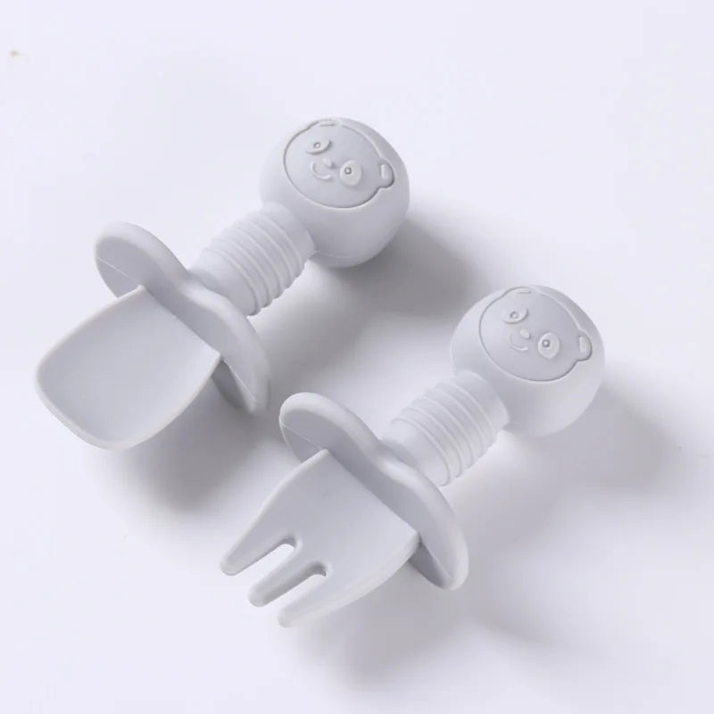 Talheres em Silicone para Bebé