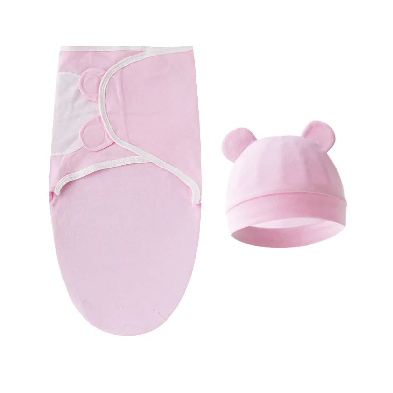 Swaddle ajustável com gorro – Conjunto para recém-nascidos