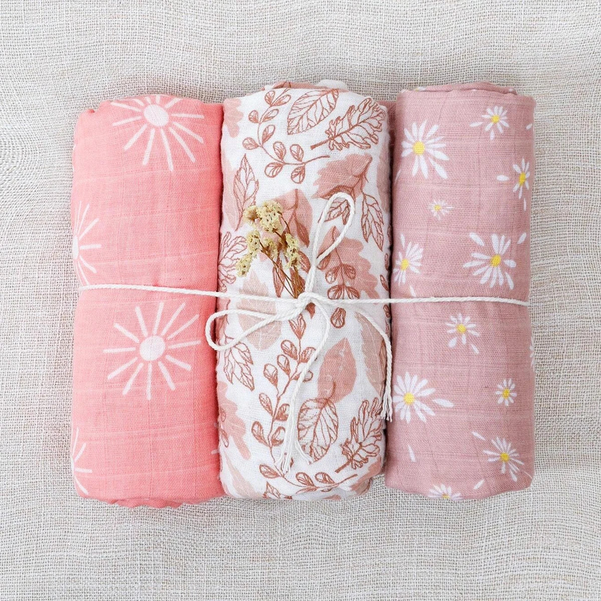Swaddles – Conjuntos de 3 fraldas 100% algodão