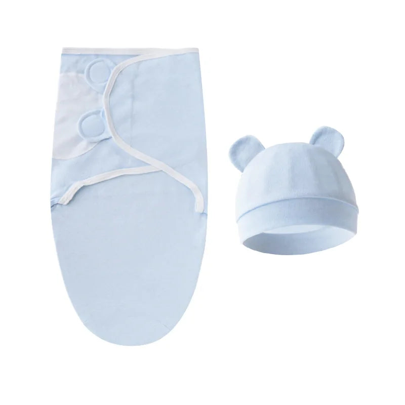Swaddle ajustável com gorro – Conjunto para recém-nascidos
