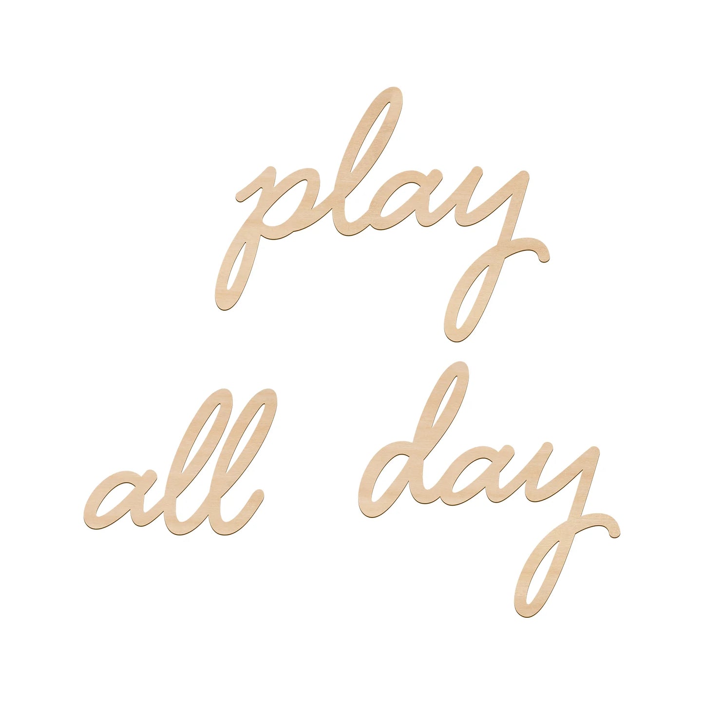 Play All Day - lettering madeira