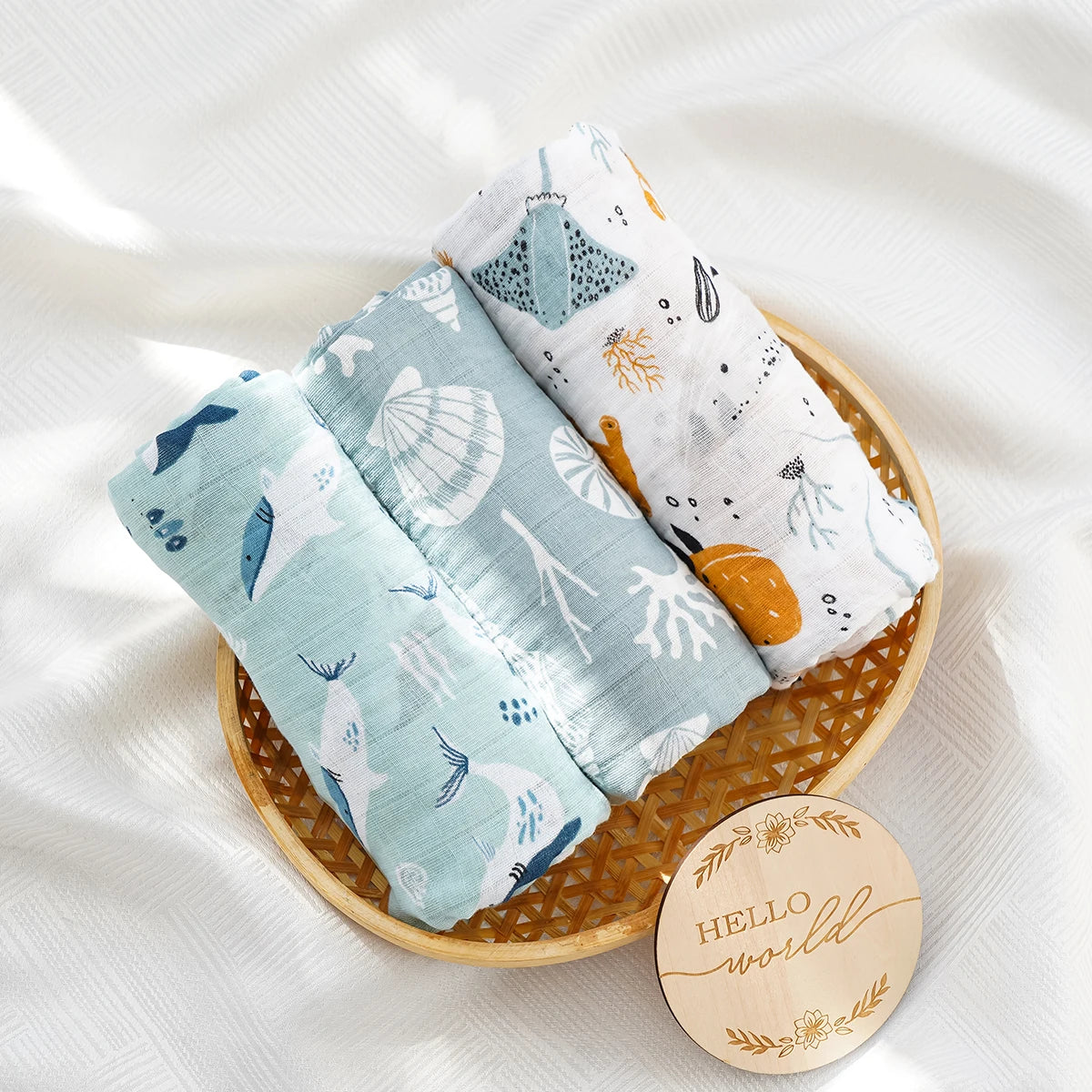 Swaddles – Conjuntos de 3 fraldas 100% algodão