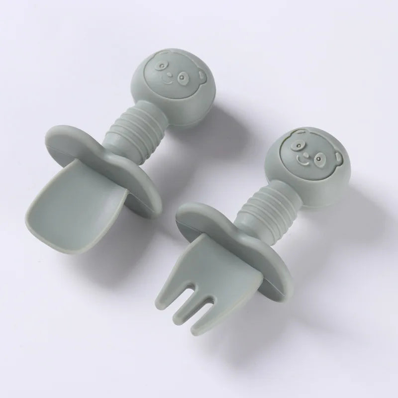 Talheres em Silicone para Bebé
