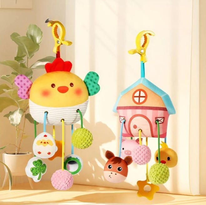 Casinha dos Sons e Sensações - Brinquedo Sensorial de Pendurar em Forma de Casa, com Animais e Texturas