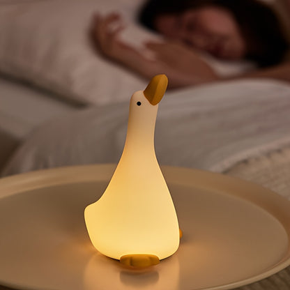 Candeeiro Infantil Patinho em Silicone, Luz LED Regulável