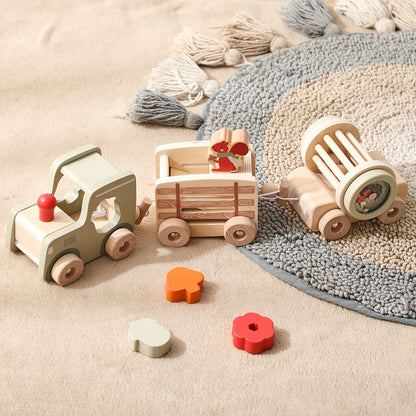 Camião de Madeira com Reboques e Formas Didácticas