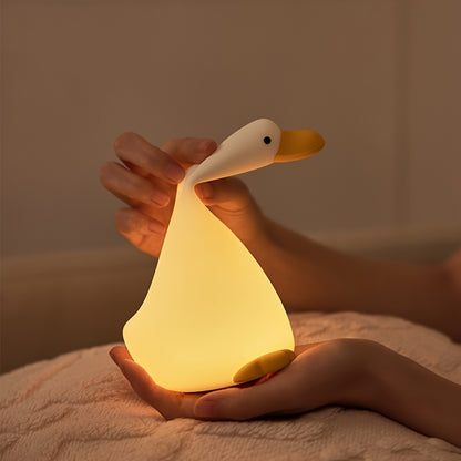 Candeeiro Infantil Patinho em Silicone, Luz LED Regulável