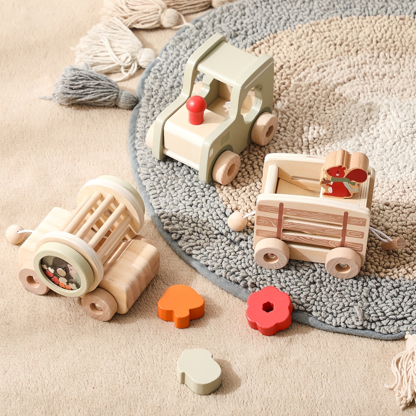 Camião de Madeira com Reboques e Formas Didácticas