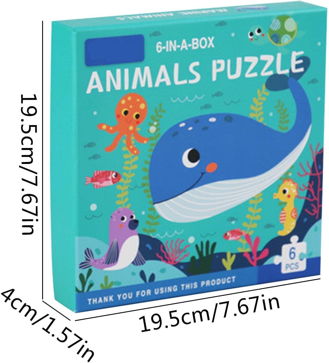 Ocean Puzzle – Conjunto 6-em-1 de quebra-cabeças