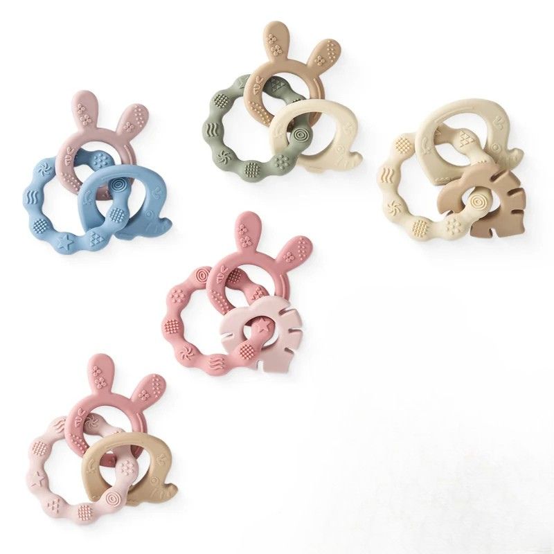 Conjunto de mordedores em silicone