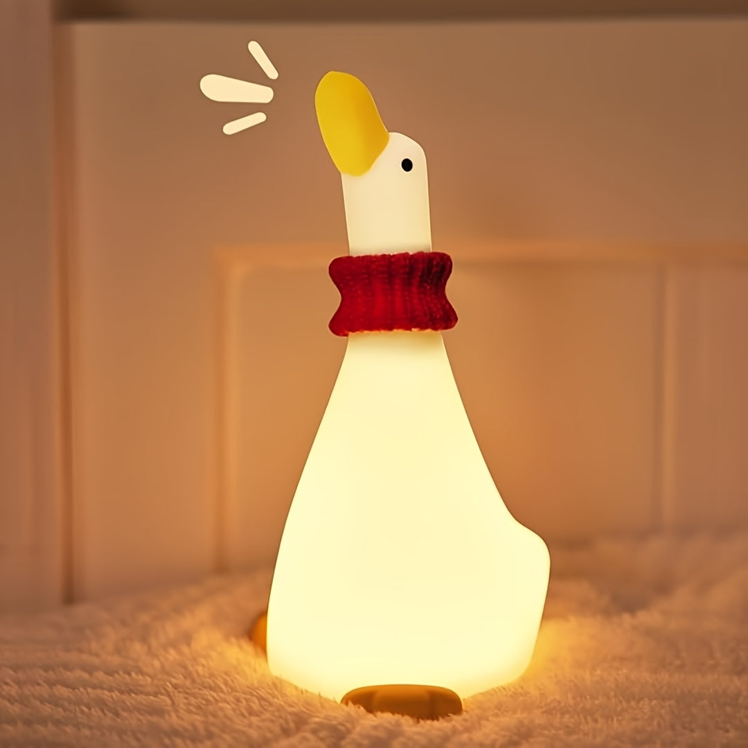 Candeeiro Infantil Patinho em Silicone, Luz LED Regulável