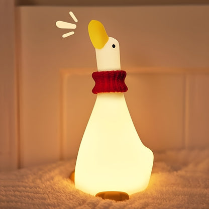 Candeeiro Infantil Patinho em Silicone, Luz LED Regulável