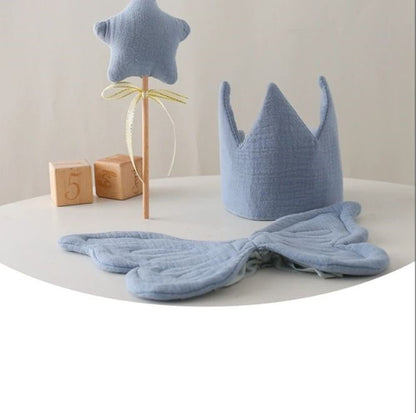 Conjunto Butterfly - Asas de Borboleta, Coroa e Varinha Mágica