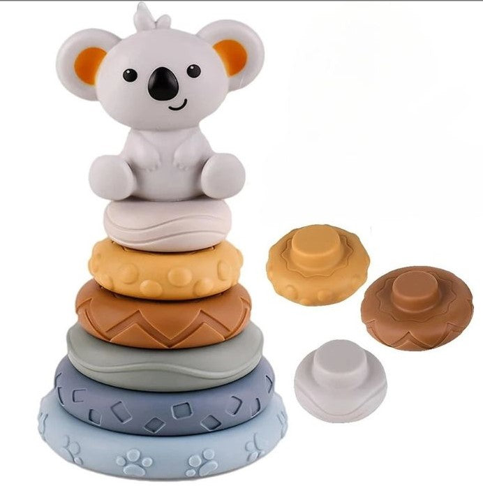 Torre Sensorial de Empilhamento – Koala em Silicone