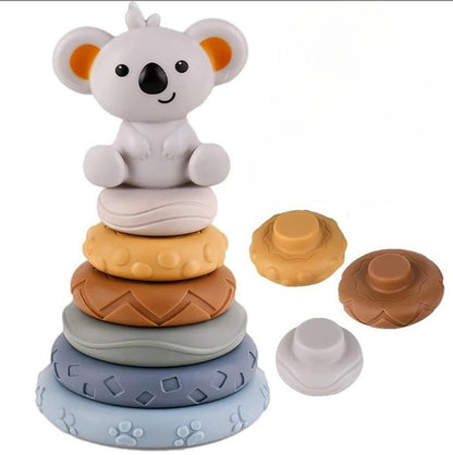Torre Sensorial de Empilhamento – Koala em Silicone