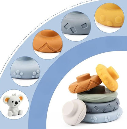 Torre Sensorial de Empilhamento – Koala em Silicone